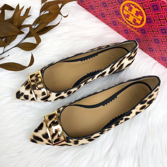 TORY BURCH  GIGI LEOPARD POINTED BALLET FLATS - Picture 12 of 16